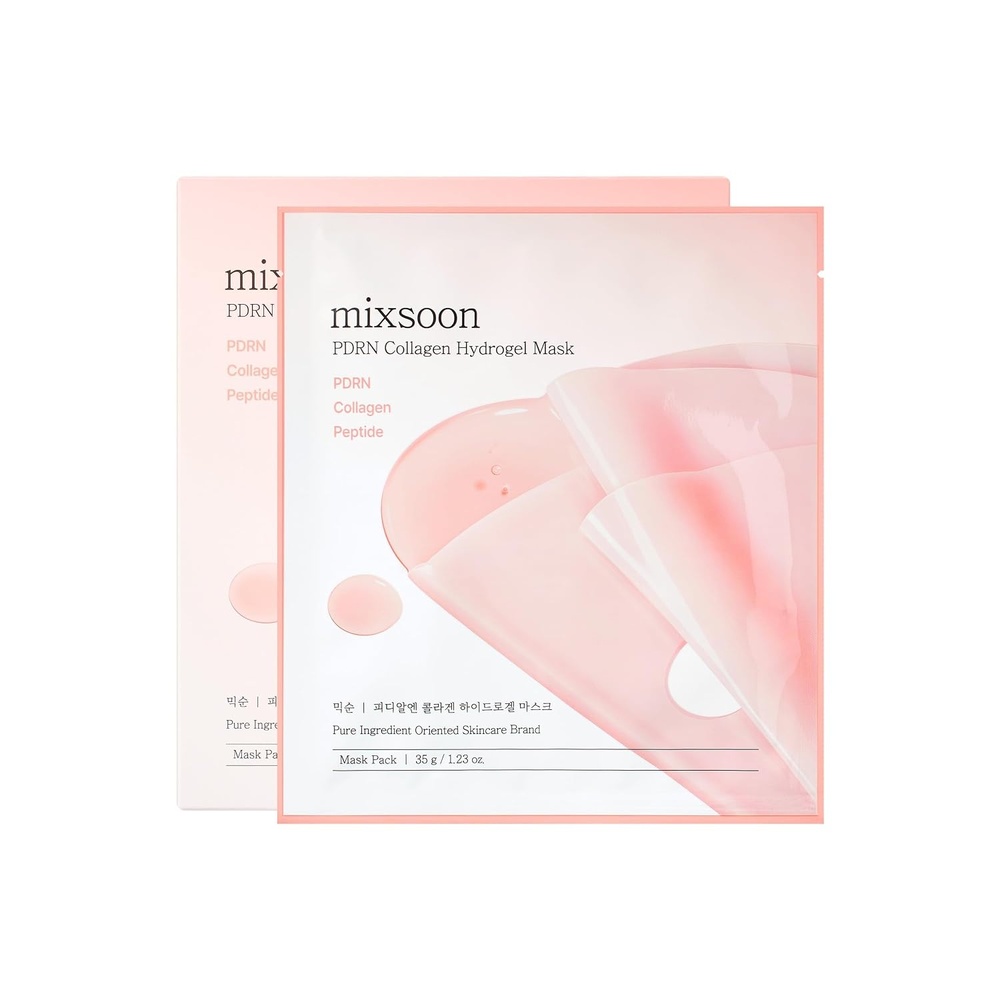 image:imagemixsoon Collagen Hydrogel Face Mask Hydration AllInOne Firming Soothing Gel Formula Face Mask for Radiant Smooth Skin Stocking Stuffers Korean Glass Skin Care Pack of 3 BeanPDRN