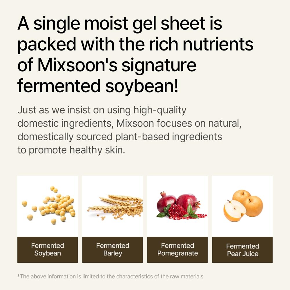 image:imagemixsoon Collagen Hydrogel Face Mask Hydration AllInOne Firming Soothing Gel Formula Face Mask for Radiant Smooth Skin Stocking Stuffers Korean Glass Skin Care Pack of 3 BeanBean