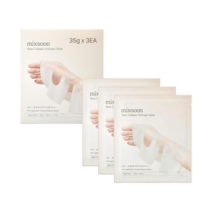 mixsoon Collagen Hydrogel Face Mask Hydration All-In-One Firming, Soothing Gel Formula Face Mask for Radiant, Smooth Skin Stocking Stuffers Korean Glass Skin Care (Pack of 3, Bean)(Bean)