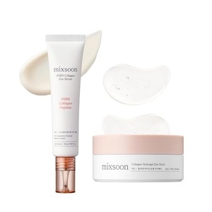 mixsoon Under Eye Care Bundles_PDRN Collagen Eye Serum 20ml / 0.67 fl. oz.+ Collagen Hydrogel Eye Patch 84 g / 2.84 fl.oz. (30pairs)