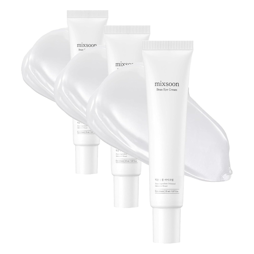 image:imagemixsoon Bean Eye cream Nourishing and Firming for Dark Circles Puffiness Fermented Bean and Peptide Complex Niacinamide 20ml 067 floz Korean Glass Skin Care067 fluid ounces Pack of 3
