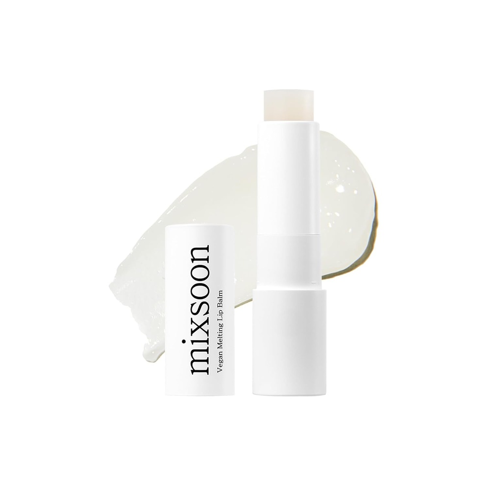 image:imagemixsoon Vegan Melting Lip Balm Clear Shea Butter Moisturizing and Softening Chapped Lips CareTransparent Finish for Smooth Hydrated Lips 41g 013 fl oz Korean Glass Skin CareClear