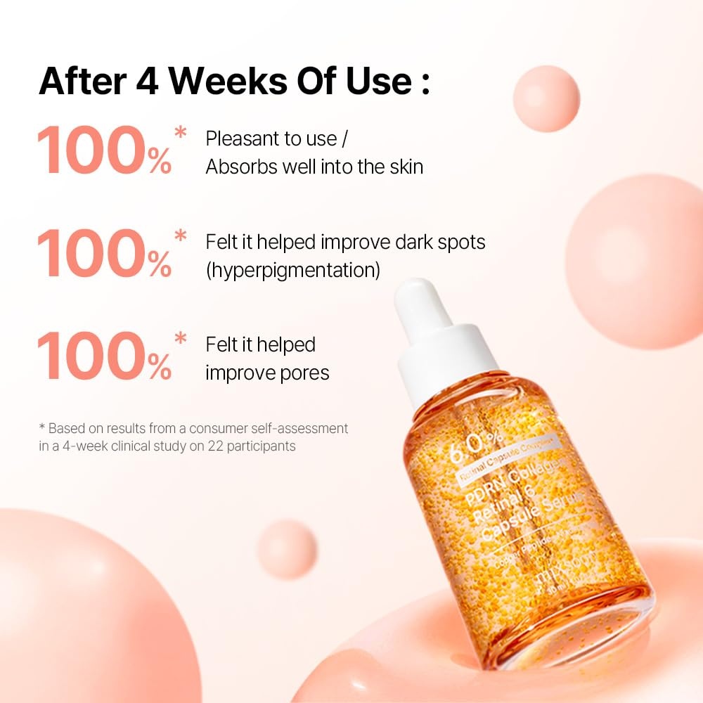 image:imagemixsoon PDRN Collagen Retinal 6 Capsule Serum Retinal Copper Peptides Serum With Niacinamide Firming Serum for Fine Lines amp Texture Care 30ml 101 Fl Oz Korean Glass Skin Care