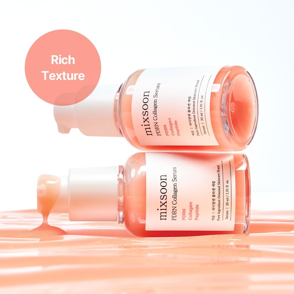 image:imagemixsoon PDRN Collagen Serum Firming Hydrating and Revitalizing for Face Lightweight Peptide Hydrating Moisturizer 30ml 101 floz Korean Glass Skin Care