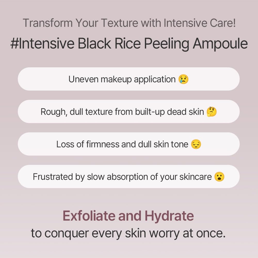 image:imagemixsoon Peeling Ampoule Black rice exfoliant Gentle Exfoliating Serum for Smooth Radiant Skin Dead Skin Cells Remover 100ml 338 floz Korean Glass Skin Care