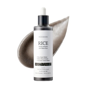 mixsoon Peeling Ampoule – Black rice exfoliant, Gentle Exfoliating Serum for Smooth, Radiant Skin, Dead Skin Cells Remover 100ml / 3.38 fl.oz. Korean Glass Skin Care
